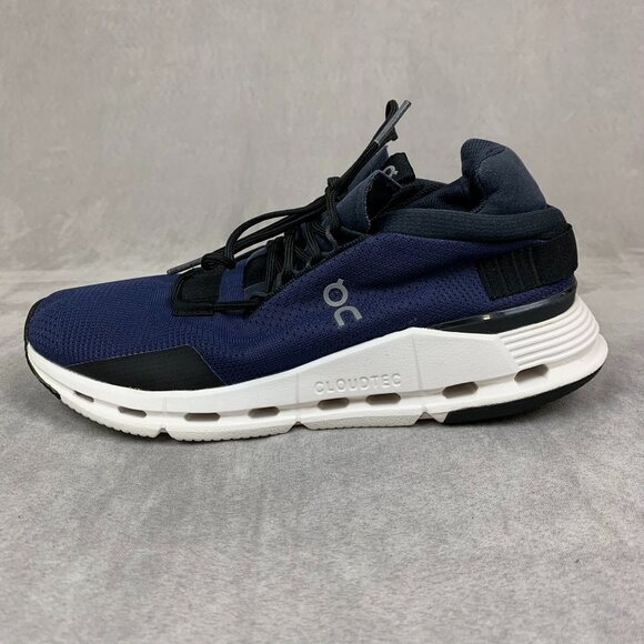 On Running Shoes - On Cloud Womens Running Shoes Size 8 Navy Blue White Cloudnova 2699114 Athletic